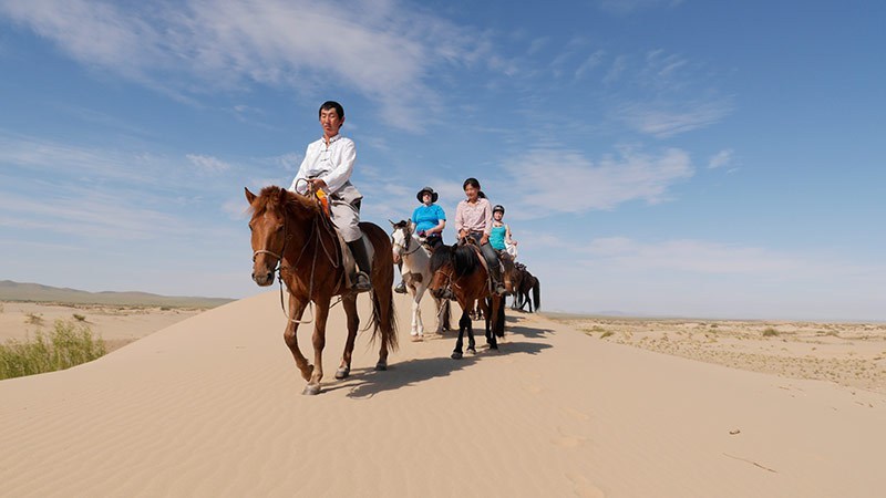 trektocht te paard mongolie